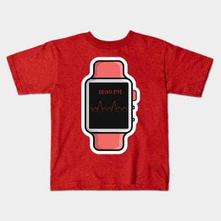 Smart Watch with Straps Sticker design vector illustration. Technology object icon concept. Smart technology device symbol sticker vector design with shadow. Kids T-Shirt